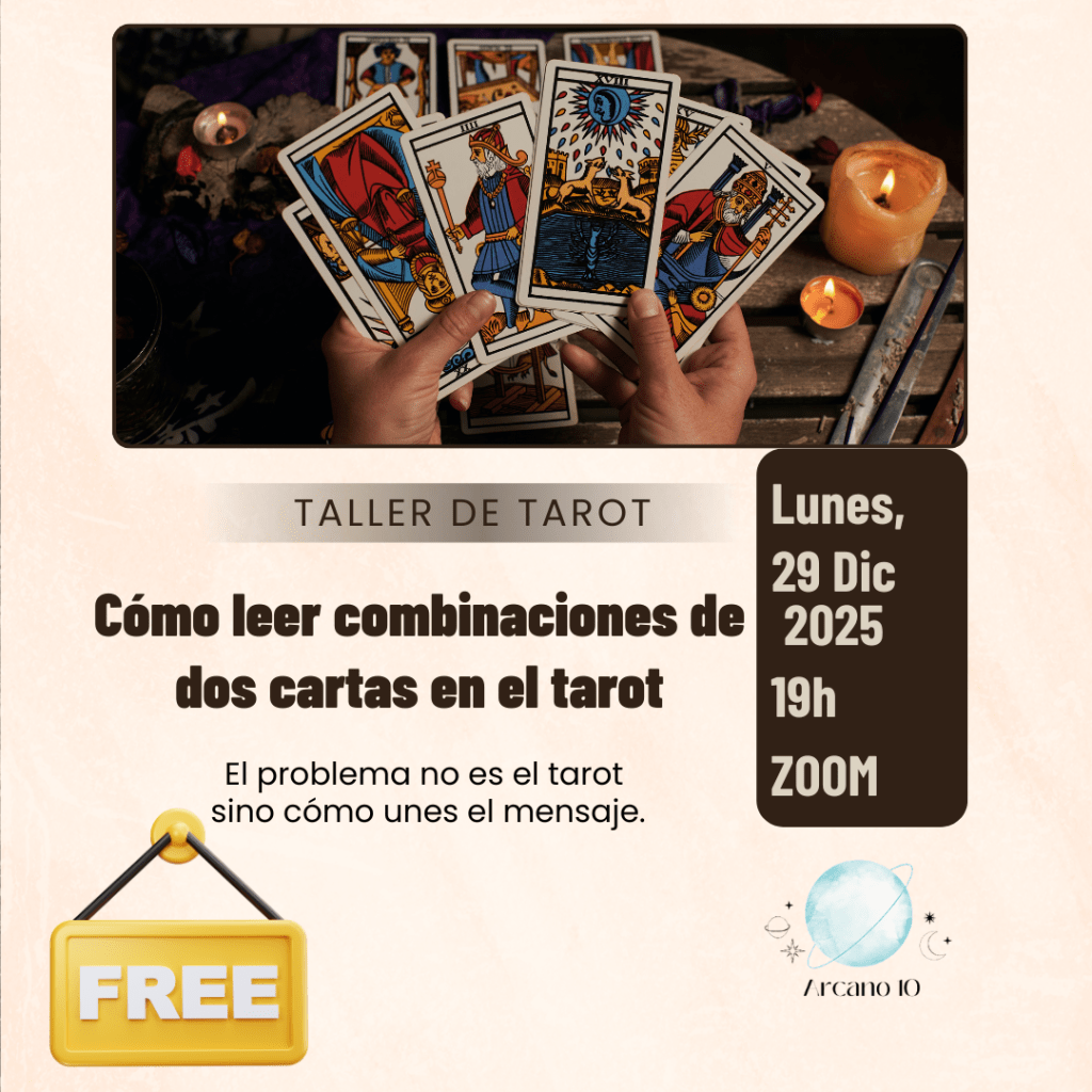 Taller para aprender a leer combinaciones de dos cartas en el tarot