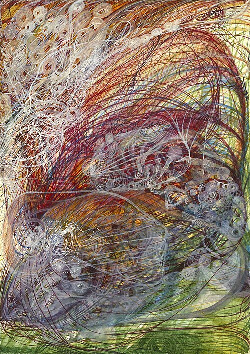 "Flor de Catherine" pintura de Georgiana Houghton